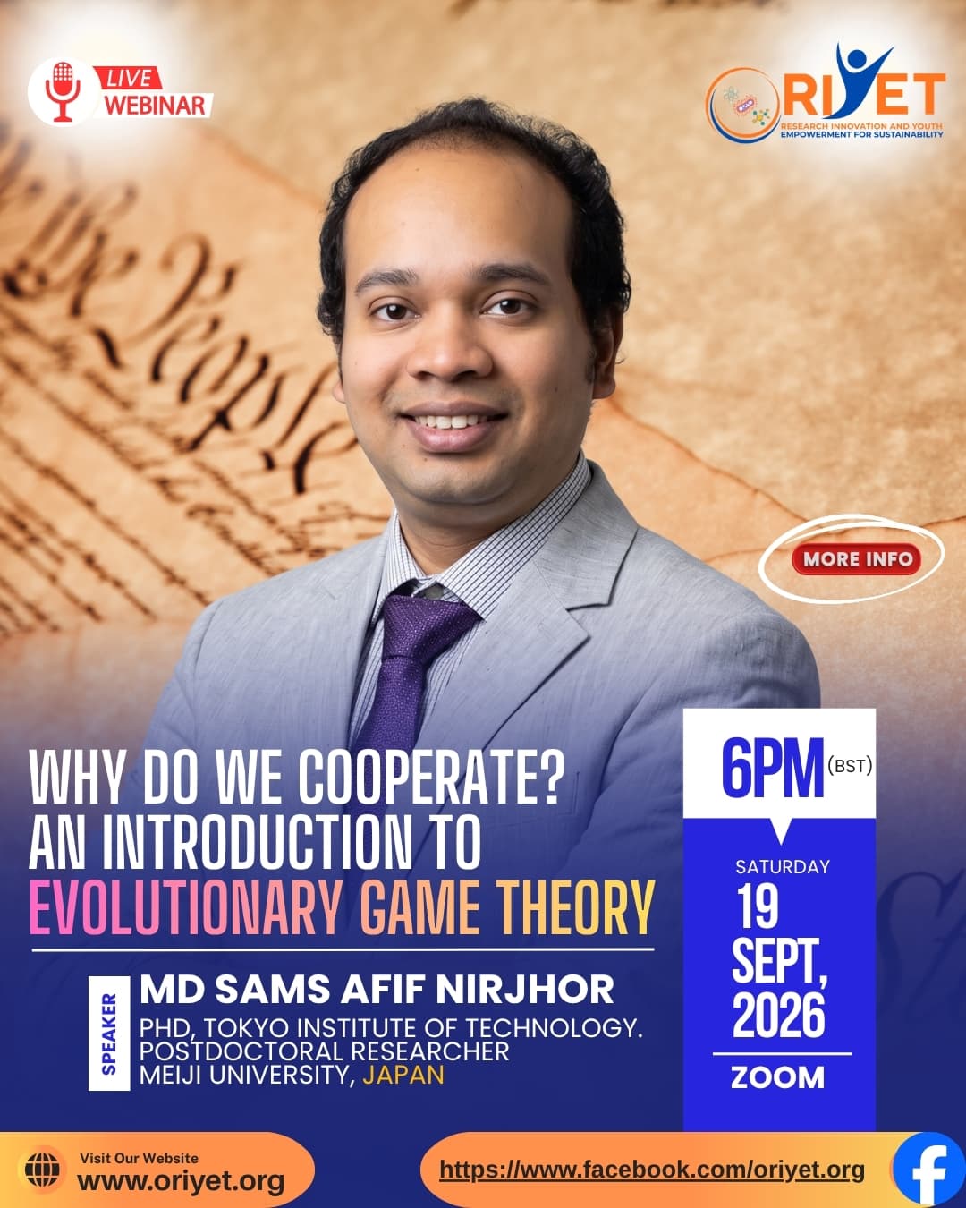 Why do we cooperate? An introduction to evolutionary game theory